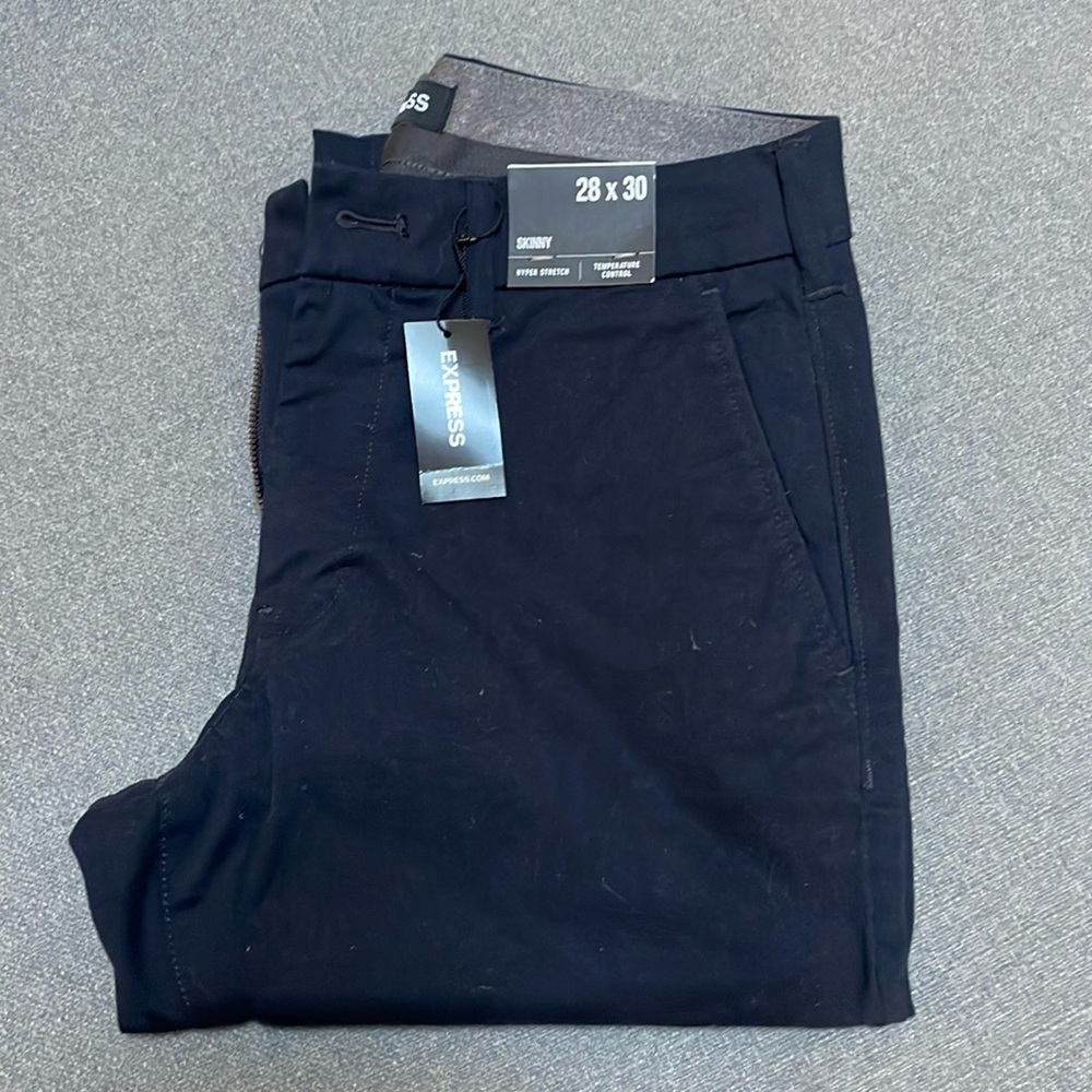 Express Men’s 28x30 Navy Skinny Hyper Stretch Pants